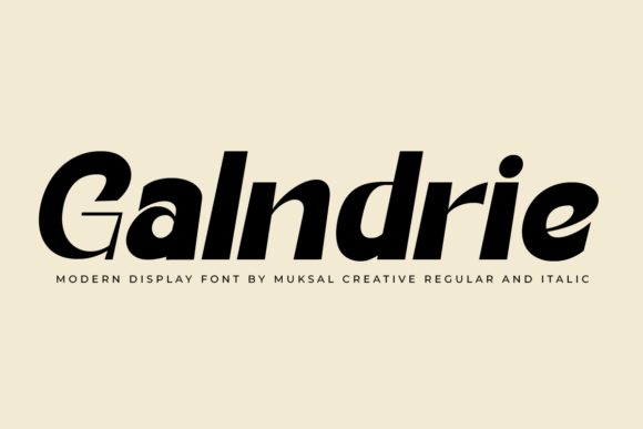 Galndrie: A Modern Display Font