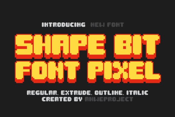 Shape Bit Font for Creative Brands