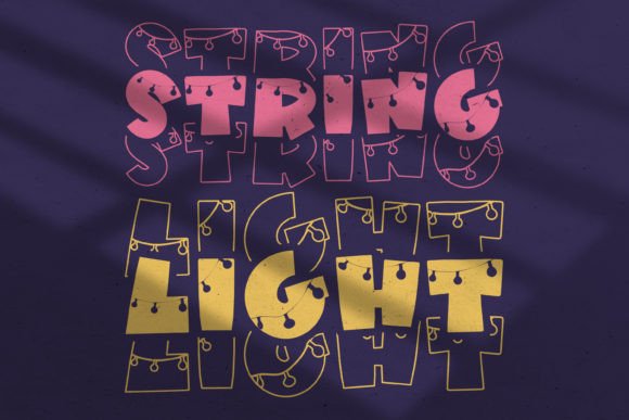 String Light Font for Creative Makers